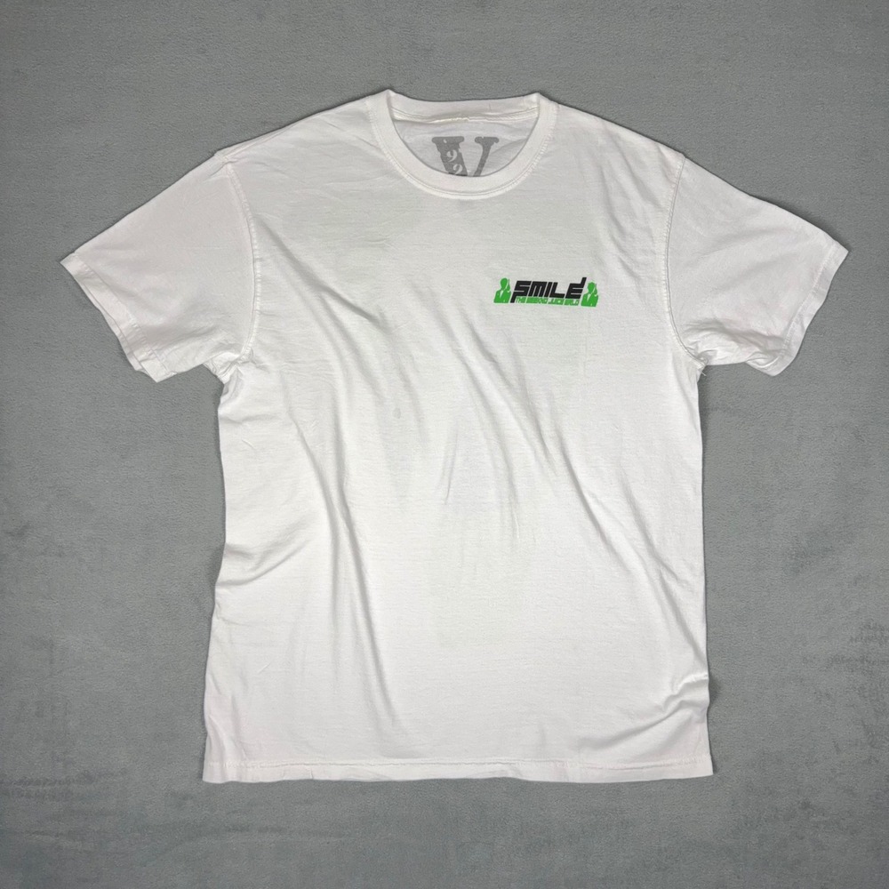 VLONE x Juice WRLD x The‎ Weeknd Smile 999 T-Shirt White Green Sz L